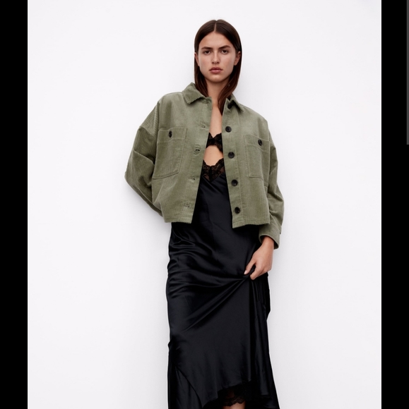 Zara cropped corduroy jacket - Picture 2 of 3